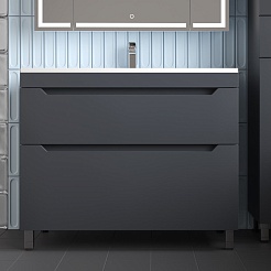 Style Line Тумба под раковину Остин 100 графит – фотография-2